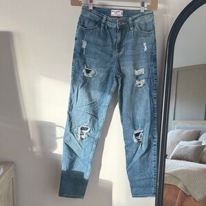 Abercrombie Kids high-rise mini mom jeans
